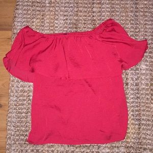 Red off the shoulder top